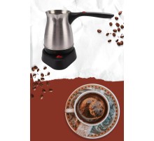 Yeni Nesil Türk Kahve Makinesi Cezvesi Siyah Gri Kablolu Pratik