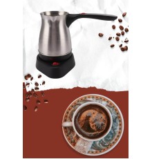 Yeni Nesil Türk Kahve Makinesi Cezvesi Siyah Gri Kablolu Pratik