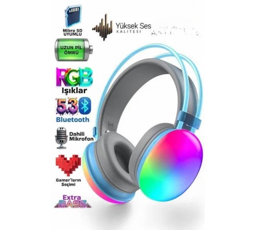 Unısex Yüksek Ses Kaliteli Yumuşak Kılıflı Kablosuz Kulak Üstü Bluetooth Kulaklık