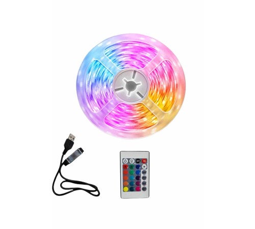 10M Şerit Led İç Mekan Renkli Rgb Şerit Led Kumandalı