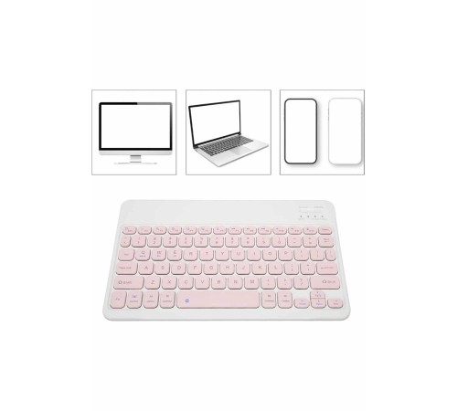 Bluetooth Şarj Edilebilir Mini Q Klavye Kablosuz Taşınabilir