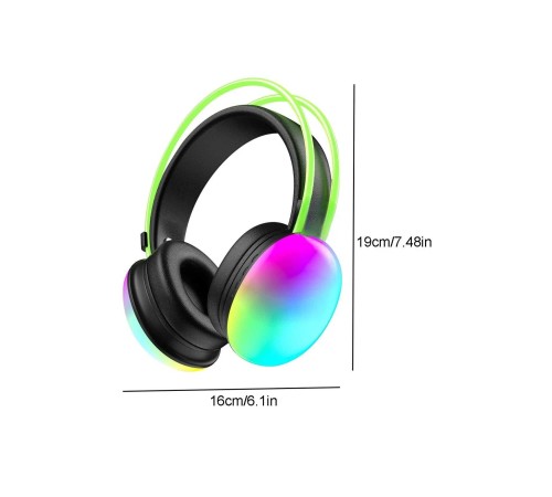 RGB Işıklı Yüksek Ses Kaliteli Kablosuz Kulak Üstü Bluetooth Kulaklık