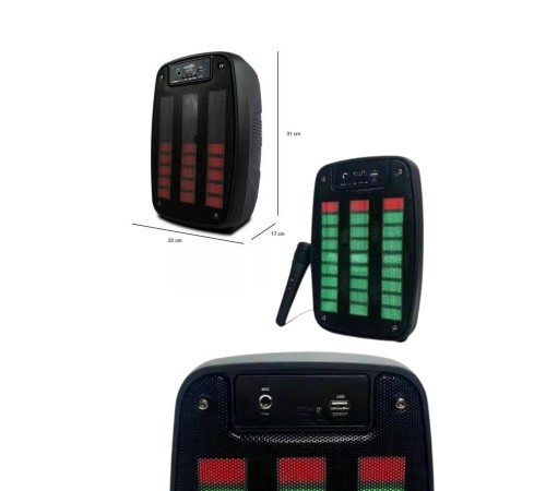 Bluetooth Hoparlör Taşınabilir Şarjlı Işıklı Büyük Boy Yüksek Ses Kaliteli