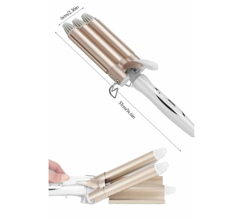 Saç Şekillendirici Wag Maşa Üçlü Yüksek Isı Ayarlı Seramik Kaplama