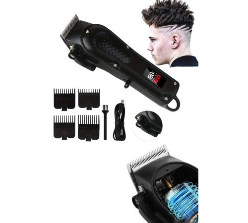 Profesyonel Saç Kesme Aleti Dijital Saç Sakal Tıraş Makinesi Uzun Ömürlü