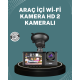 Gece Görüşlü DVR 3 Lensli Araç İçi Sürüş Kamerası Video Kaydedici