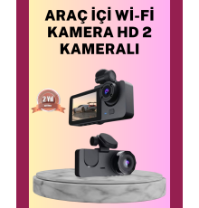 Yol Kayıt Araç Kamerası HD DVR 3 Kameralı 2.0in Ekranlı Ön İç Arka