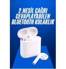 2025 Model Çağrı Cevaplayabilen Bluetooth Kulaklık Beyaz Dokunmatik Kontrol