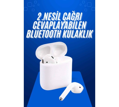 2025 Model Çağrı Cevaplayabilen Bluetooth Kulaklık Beyaz Dokunmatik Kontrol