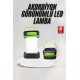 Katlanabilir Kamp Lambası Akordiyon Lamba Şarjlı 3 Kademeli Solar