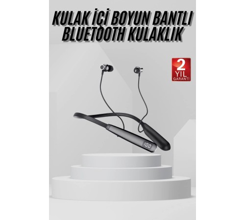 Boyun Askılı 100 Saat Kablosuz Kulaklık Göstergeli Bluetooth Kulaklık