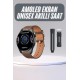 Yeni Nesil Akıllı Saat Çift Kordonlu 1.5 Inç Yuvarlak Ekran GPS ve NFC Uyumlu