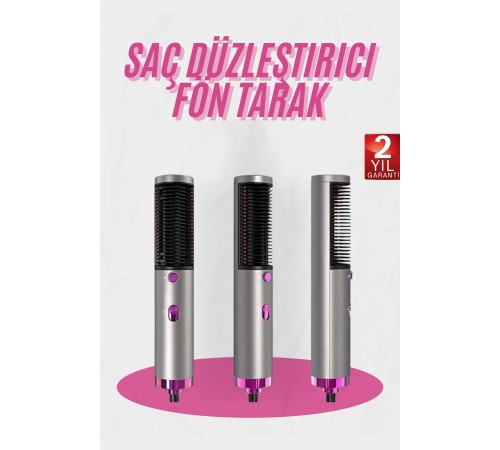 Fön Tarak Düzleştirici Seramik Kaplama Fön Makinesi Saç Kurutma