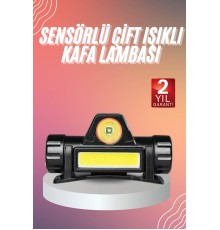 Kafa Lambası Çalışma Işığı Kafa Feneri Şarjlı Mıknatıslı Fenerli