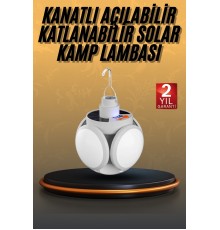 5 Kanatlı Bahçe Aydınlatma Led Askılı Solar Güneş Enerji Usb Sarjlı