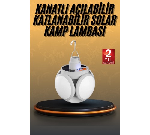 5 Kanatlı Bahçe Aydınlatma Led Askılı Solar Güneş Enerji Usb Sarjlı