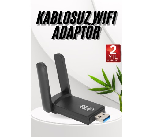 Wifi Adaptörü Bt5.0 Wifi 2'si Bir Arada Çift Bantlı Çift Anten