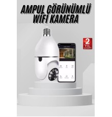 Wifi Güvenlik Kamerası 360 Derece Dönebilen Harekete Duyarlı Gece Görüşlü Ampul
