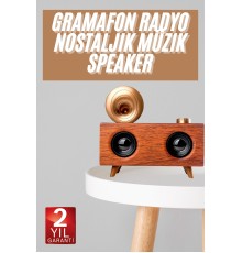 Gramafon Nostaljik Radyo Yüksek Ses Kalitesi USB TF Kart Aux
