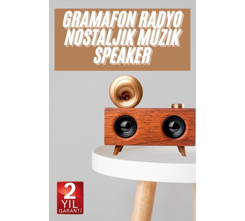 Gramafon Nostaljik Radyo Yüksek Ses Kalitesi USB TF Kart Aux