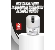 Mini Doğrayıcı Rondo Taşınabilir Mini El Blender Paslanmaz Çelik