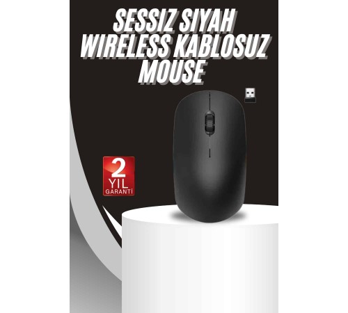 Ergonomik Tasarım Kablosuz Siyah Mouse Hassas Uzun Ömürlü Ergonomik Tasarım Kablosuz Siyah Mouse Hassas Uzun Ömürlü