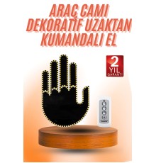 Kumandalı El Led Araba İçi 4 Farklı Mod El Orta Parmak Led