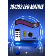 Kumandalı App Kontrollü LED Ekran 16X192 Led Matrix Araç Camı Yazısı