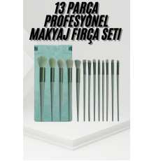 13 Parça Taşınabilir Kılıflı Profesyonel Makyaj Fırça Seti Pudra Allık Fondöten Fırçası