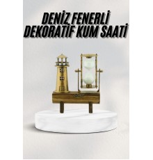 Hediyelik Kum Saati Retro Dekoratif Deniz Feneri Kum Saati