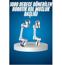 180 Derece Dönebilen Fonksiyonel Paslanmaz Çelik Robotik Kol Musluk Başlığı