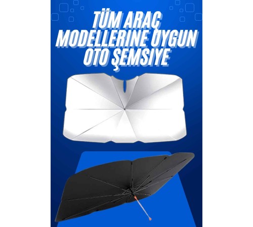 Taşınabilir Oto Cam Güneşliği Katlanabilir Tüm Araçlara Uyumlu Güneş Gölge Koruyucu