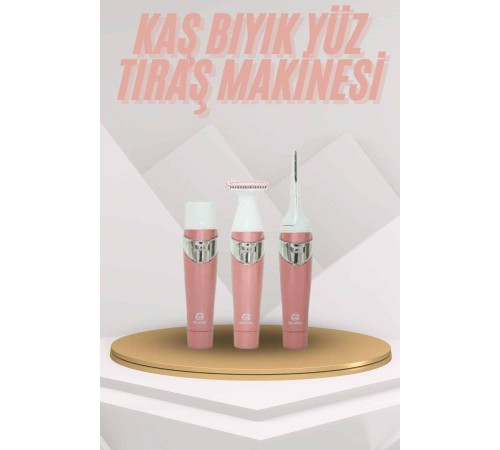 Yüz Kaş ve Tüm Vücut Epilasyon Aleti 3 Başlıklı Hassas Ciltlere Uygun Epilatör