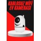 Baby Kamera Kablosuz 720P Beyaz 360 Derece Wifi Kamera Full HD 1080p