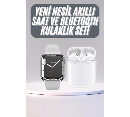 Akıllı Saat Kulaklık Hediyeli Uyku ve Sağlık Takibi Yapabilen Uzun Ömürlü