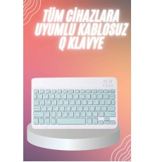 Bluetooh Wıreless Keyboard Siyah Q Klavye İOS Ipad Android Windows Uyumlu