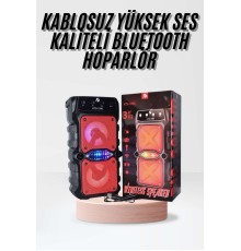 Taşınabilir Kablosuz Bluetooth Hoparlör Uzun Pil Ömrü Led Işıklı