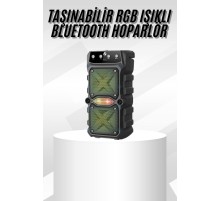 Çift Çıkışlı Güçlü Bataryalı Kablosuz Yüksek Ses Kaliteli Bluetooth Hoparlör