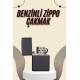 Çakmak Parlak Siyah Zippo Benzinli Çakmak Cep Boy Doldurulabilir