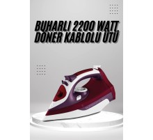 Seramik Tabanlı Kırmızı 2200 Watt Şok Buharlı Ütü