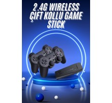 Retro Game Stick Çift Kol Kablosuz Atari Oyun Konsolu 2.4g Uyumlu