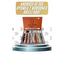 7 Kordonlu Akıllı Saat Plastik Kordon Hasır Kordon Çelik Kordon