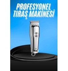 Paslanmaz Çelik Bıçaklı Kablosuz Şarjlı Dijital Göstergeli Tıraş Makinesi