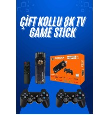 Game Stick Çift Oyun Konsolu Smart TV Game Box 8k Ultra HD 64 Gb