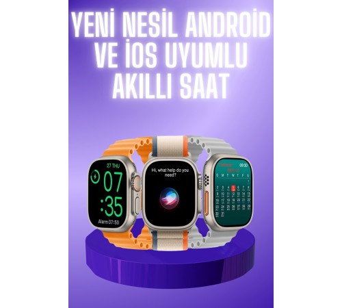 Akıllı Saat Çok Fonksiyonlu Unısex Sosyal Medya Girişli Bluetooth Bağlantılı