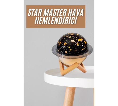 Hava Nemlendirici Led Işıklı Gece Lambası Yıldız Görünümlü Renk Değiştiren