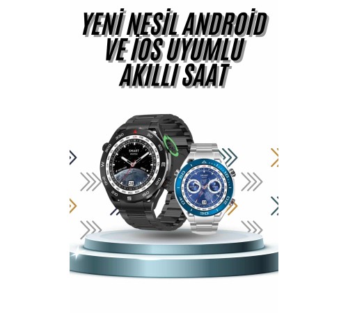 Akıllı Saat 1.62 İnç Ultimate Nabız Sensörlü Sesli Görüşme Yapabilen