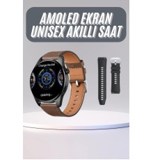 Yuvarlak Kasa 46mm Akıllı Saat Android Ve IOS Uyumlu Uyku ve Sağlık Takibi