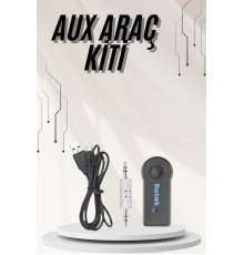 Yeni Nesil Bluetooth Aux Araç Kiti Siyah TV Tablet Telefon Araç Araba