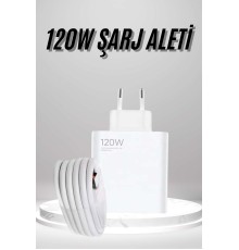 Type C Yüksek Hızlı Şarj Aleti Beyaz 120W Ultra Uzun Ömürlü